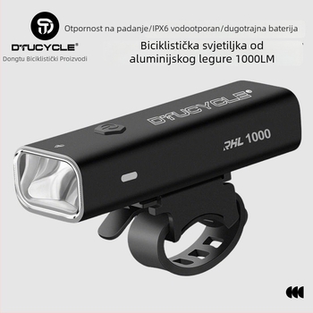 DT-6108 Biciklističko noćno svjetlo, aluminijska legura, visoka svjetlost, punjivo