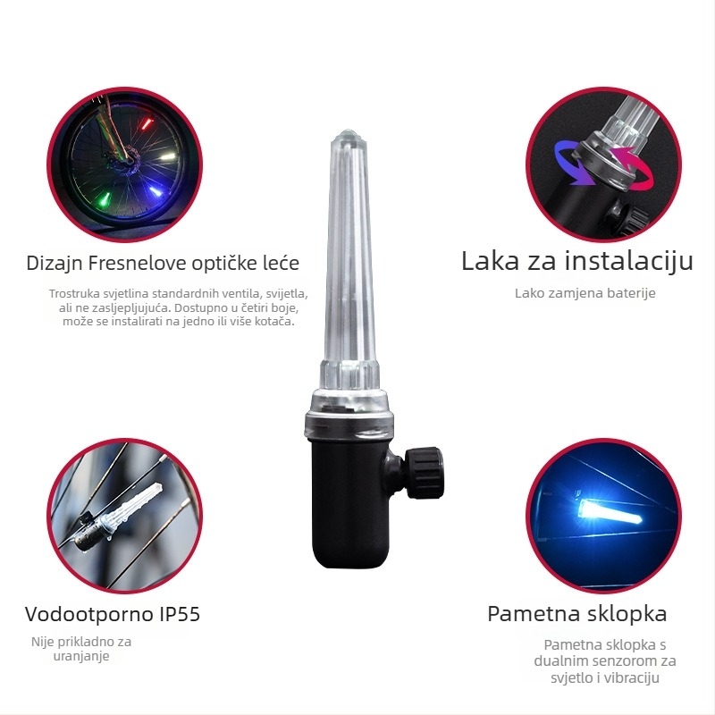 LeadBike LD58 svjetlo za šipke na kotaču s pametnom detekcijom, visoka svjetlina, prilagodljivo