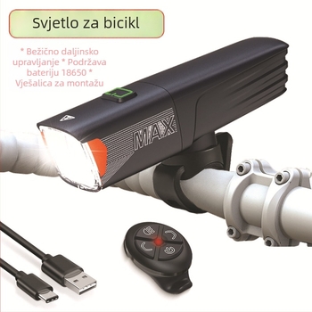 Bežični prednji svjetlosni sklop za bicikl s daljinskim upravljačem, prebacivanje između daljinskog i bliskog svjetla, vodootporna, punjiva — HONG TU SHENG