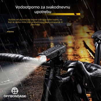 Biciklistička prednja svjetiljka od aluminijske legure – dvostrano upozoravajuće svjetlo za cestovne i planinske bicikle, noćna vožnja