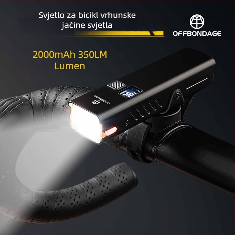 Biciklistička prednja svjetiljka od aluminijske legure – dvostrano upozoravajuće svjetlo za cestovne i planinske bicikle, noćna vožnja