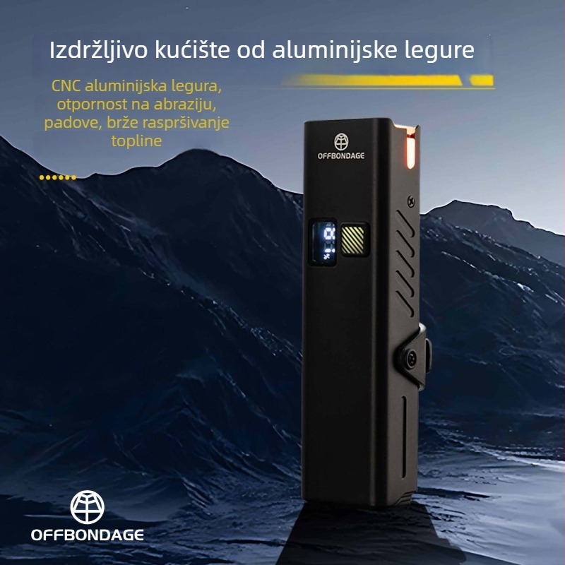 Biciklistička prednja svjetiljka od aluminijske legure – dvostrano upozoravajuće svjetlo za cestovne i planinske bicikle, noćna vožnja