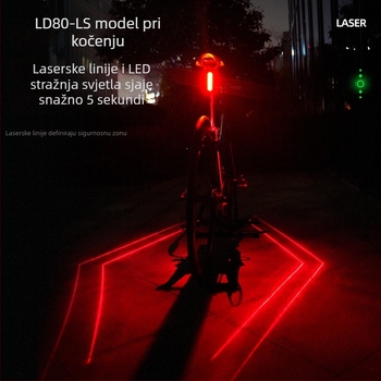 Leadbike lasersko inteligentno stražnje svjetlo za bicikl LD80