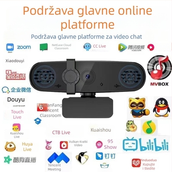 Računalna web kamera s ugrađenim mikrofonom za online nastavu i videokonferencije, 2560x1440, 4MP senzor, 30fps, USB 2.0