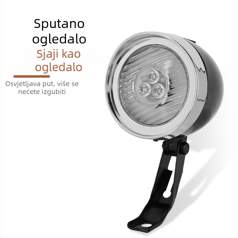 Prednja svjetiljka za bicikl USB punjiva, 3-LED retro rasvjeta za planinski bicikl - Yuuisd/Yusidi privatna marka