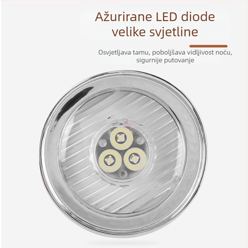 Prednja svjetiljka za bicikl USB punjiva, 3-LED retro rasvjeta za planinski bicikl - Yuuisd/Yusidi privatna marka