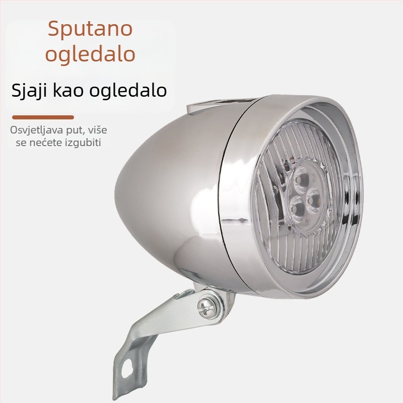 Prednja svjetiljka za bicikl USB punjiva, 3-LED retro rasvjeta za planinski bicikl - Yuuisd/Yusidi privatna marka