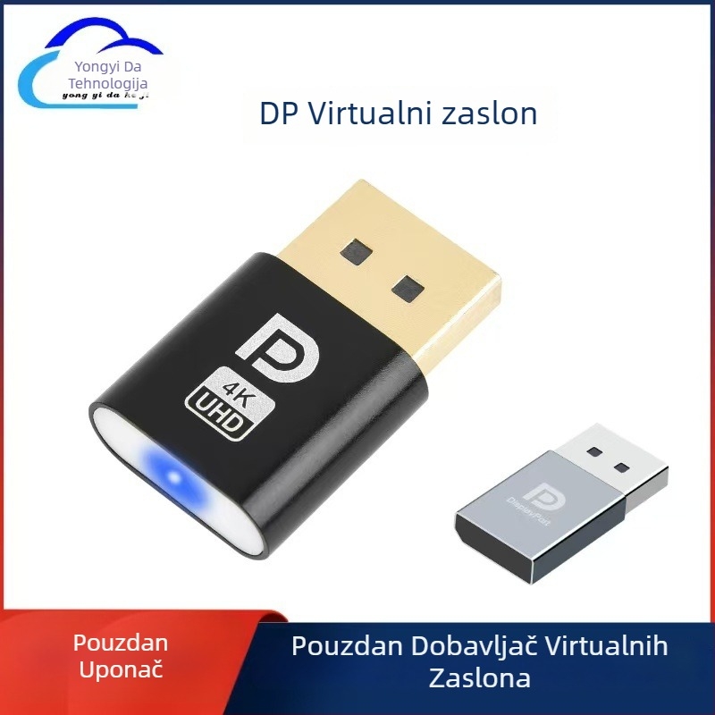 DP virtualni zaslon adapter, 1080P, Windows 7 kompatibilan, podržava daljinsko buđenje, bežična veza