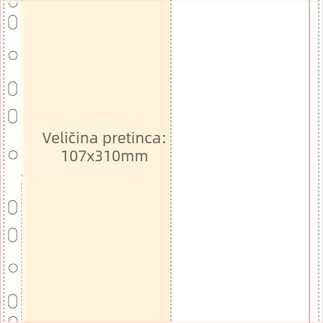 A4 album za kartice s prozirnim unutarnjim stranicama, 8 polja, Loose-Leaf refil, PP stranice, 10 listova