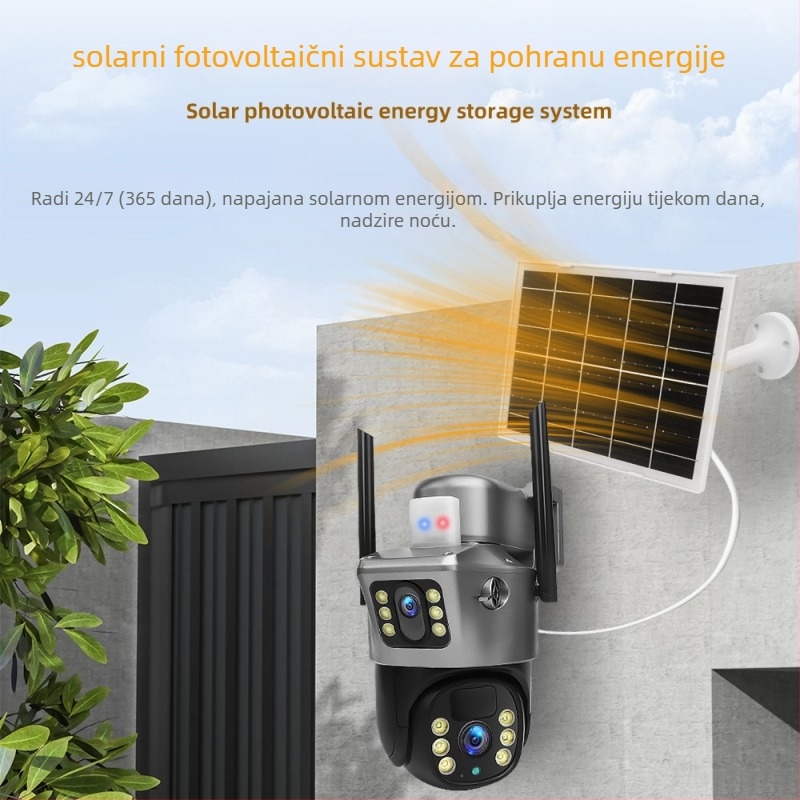Huaxin Vision Solarni vanjski bežični sigurnosni kamera s noćnim vidom – 0.001 lux, SNR > 44 dB, -20…55°C, 5V napajanje, funkcija alarma