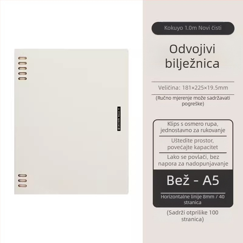 Kokuyo-wsg-ruyp61-p dnevnik s odvojivim listovima, format A6, papir