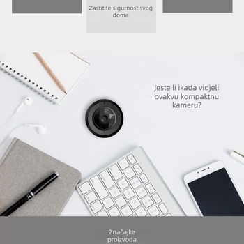 Bežična Wi‑Fi IP kamera, 1080p noćni vid, 3.6mm objektiv, 0.001 lux, detekcija pokreta