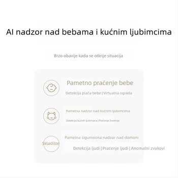 Pametna kamera MJSXJ27CM, upravljanje putem mobilne aplikacije, kompatibilna s Androidom, za unutarnju upotrebu