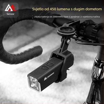 Punjava se vodootporno prednje svjetlo za bicikl, visoka svjetlina, za noćnu vožnju na planinskim i cestovnim biciklima