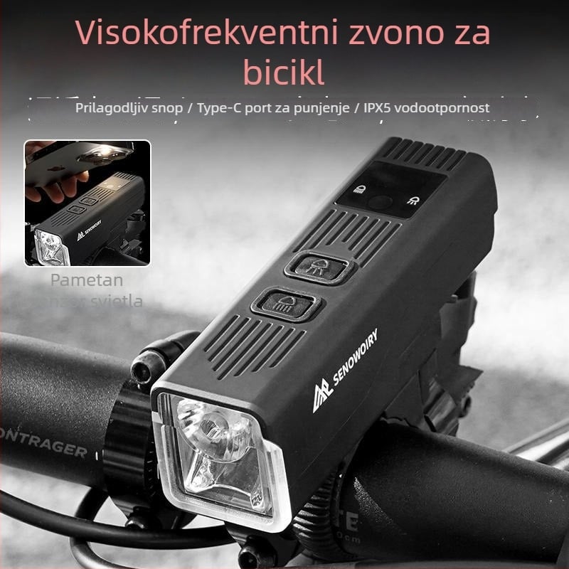 Punjava se vodootporno prednje svjetlo za bicikl, visoka svjetlina, za noćnu vožnju na planinskim i cestovnim biciklima