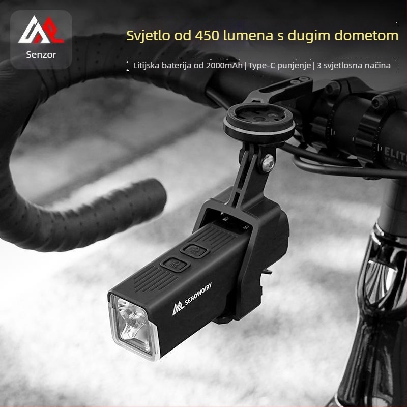 Punjava se vodootporno prednje svjetlo za bicikl, visoka svjetlina, za noćnu vožnju na planinskim i cestovnim biciklima