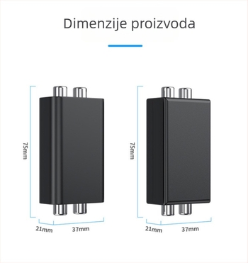 Adapter RCA audio izolator s zajedničkom zemljom — suzbijanje smetnji, filtr šuma, model 106, OEM obrada, za audio liniju