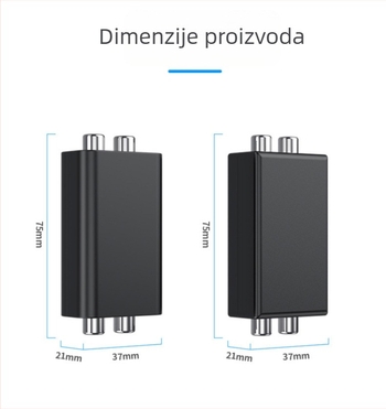 Adapter RCA audio izolator s zajedničkom zemljom — suzbijanje smetnji, filtr šuma, model 106, OEM obrada, za audio liniju