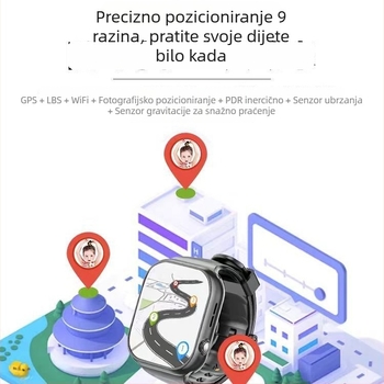 GPS pametni sat za djecu i tinejdžere sa SIM karticom, Bluetooth pozivi i praćenje lokacije – vodootporan, bežično punjenje