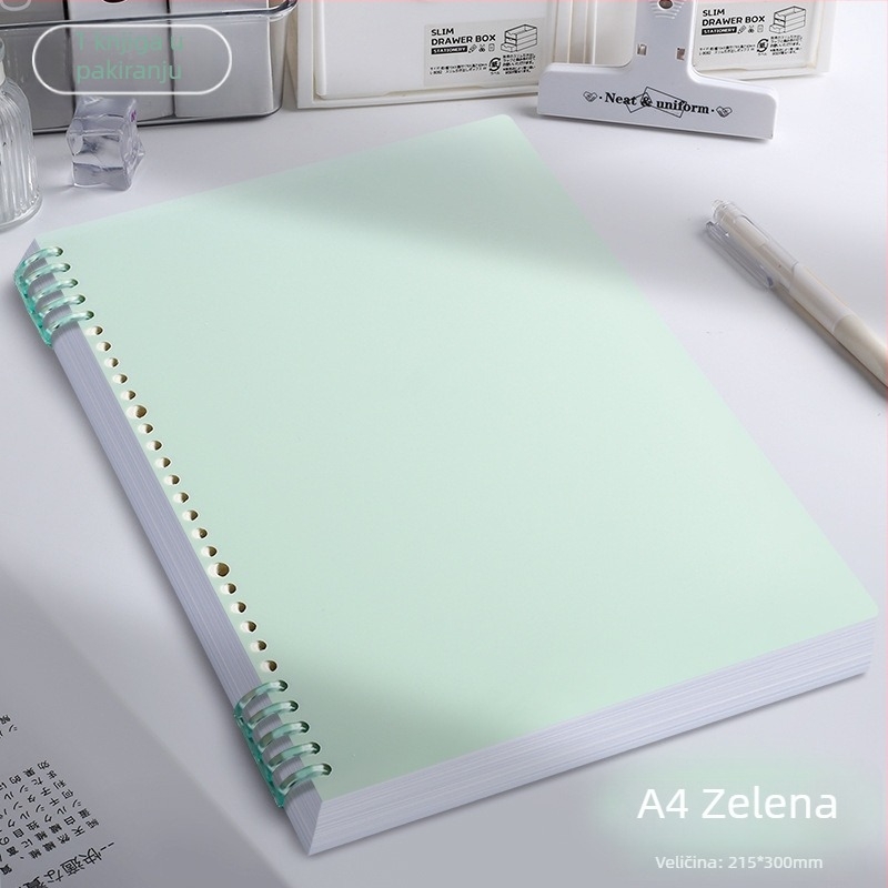 A4 bilježnica s kvadratićima za ispitne odgovore, s uklonjivim listovima, PP omot, 60 listova, 100–200 stranica, offset papir 80 g/m²