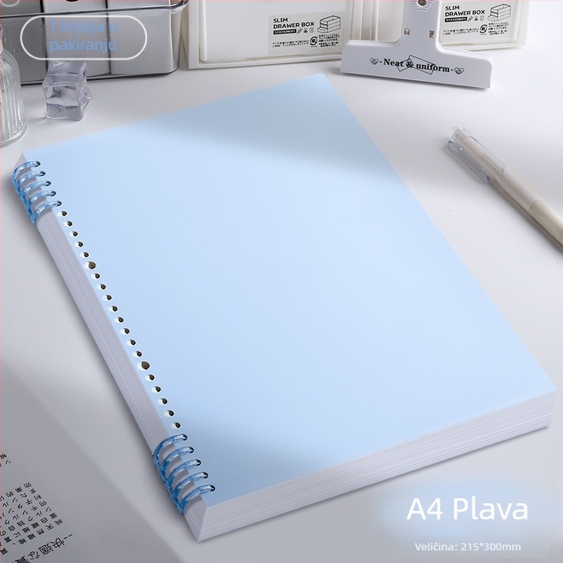 A4 bilježnica s kvadratićima za ispitne odgovore, s uklonjivim listovima, PP omot, 60 listova, 100–200 stranica, offset papir 80 g/m²
