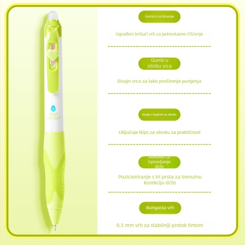 Truecolor P-1941 Neutralna kuglična kemijska olovka, plastično kućište, vrh s kuglicom, mesingov vrh, klik zatvaranje