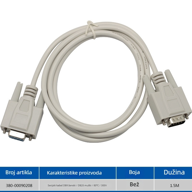 DB9 adapter s izkrivljenim priključcima (muški i ženski), RS-232/485/422 sučelje, model 800-00009904, za komunikacijske primjene