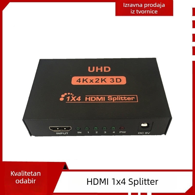 HDTV splitter s 1 ulazom i 4 izlazom, 4K konverter za prikaz na TV-u