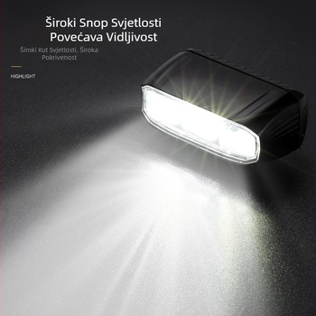 Svjetlo za bicikl od aluminijske legure, dvostruki LED, lagano i kompaktno, za cestovne i planinske bicikle