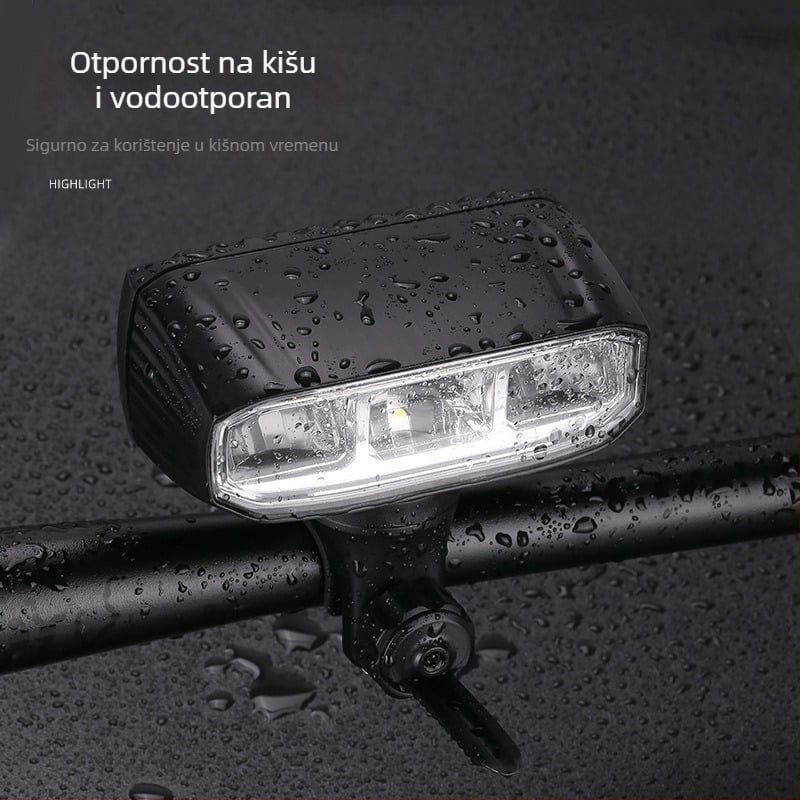 Svjetlo za bicikl od aluminijske legure, dvostruki LED, lagano i kompaktno, za cestovne i planinske bicikle