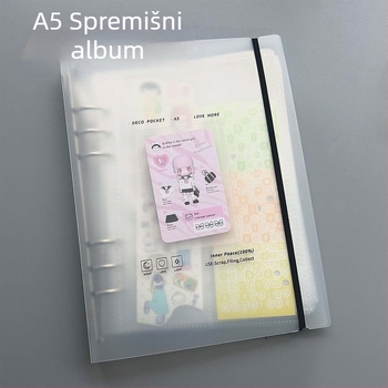 Album za pohranu s listićima za naljepnice i izrezane kartice, više stilova; unutarnji materijali stranica: plastika, PVC, papir, PP; osnovno pakiranje