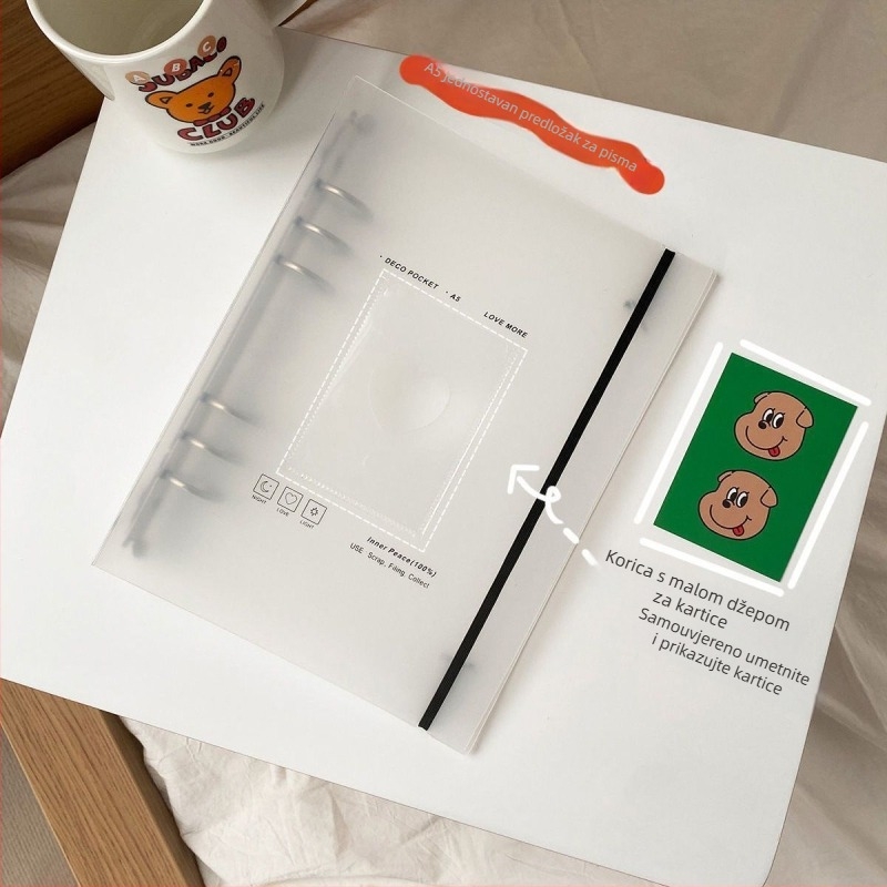 Album za pohranu s listićima za naljepnice i izrezane kartice, više stilova; unutarnji materijali stranica: plastika, PVC, papir, PP; osnovno pakiranje