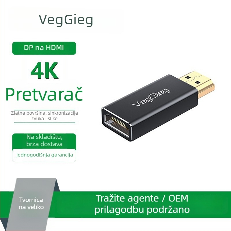 DP na HDMI adapter DH, 4K rezolucija, za TV