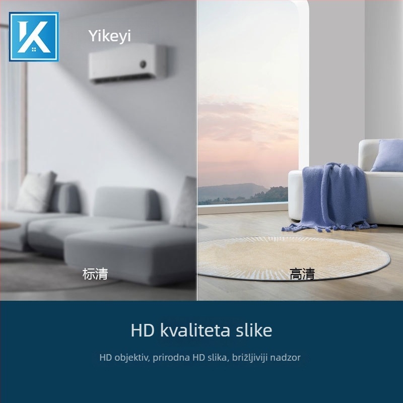 IP kamera s dvostrukim objektivima i rotacijom od 360°, 1080p rezolucija, 3,6 mm objektiv, unutarnje noćno snimanje (0.001 lux minimalno osvjetljenje)