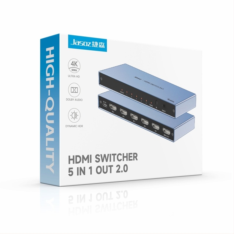 HDMI prekidač, 3 ulaza 1 izlaz, 4K60Hz, HDMI 2.0, daljinski upravljač