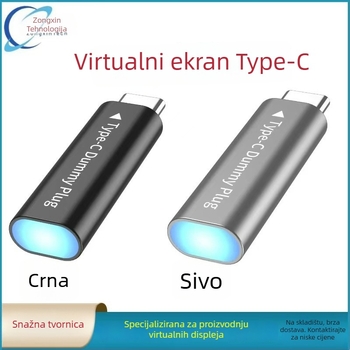 Type-C virtualni zaslonski adapter — 4K rezolucija, Windows 7 kompatibilno, daljinsko buđenje nije podržano, upravljanje napajanjem nije podržano