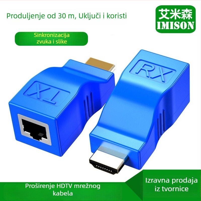 HDMI extender preko RJ45, 30 m, 1080p, HDMI prijenos RJ45, model IMX413