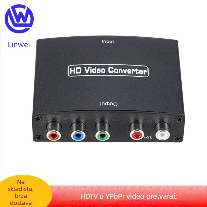 HDMI na YPbPr konverter s audio, 1920x1080, kabel 0,12 m, metalno kućište, model LW-HDTSC2