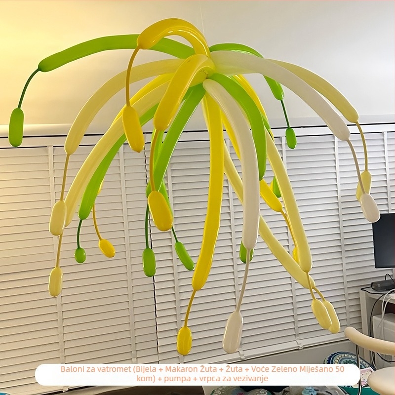 Festivalni latex baloni s dugačkom trakom, bez uzorka; tiskanje logotipa nije dopušteno; IP autorizacija: nema