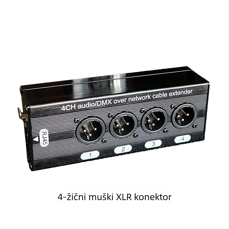 4-kanalni XLR audio transmiter s izolatorom i izolacijom zajedničkog uzemljenja, domet 300 m