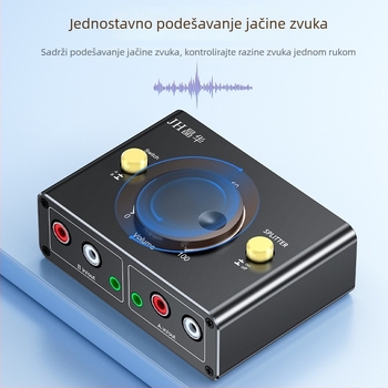 Jinghua 2-in-1-out audio prekidač, bezgubitni konverter zvučnog izvora, 1080P, daljinsko buđenje, upravljanje napajanjem