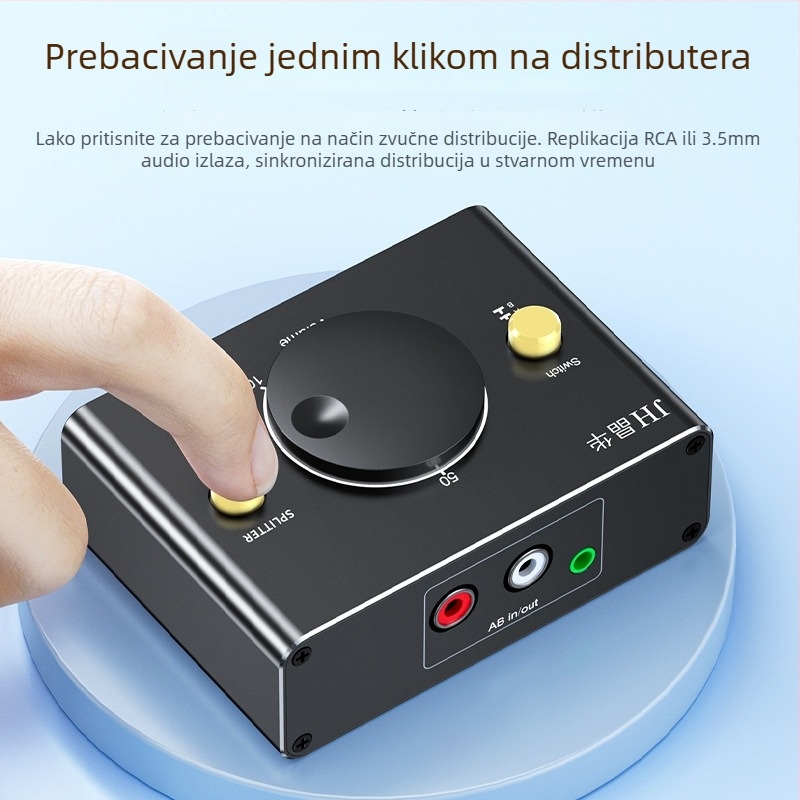 Jinghua 2-in-1-out audio prekidač, bezgubitni konverter zvučnog izvora, 1080P, daljinsko buđenje, upravljanje napajanjem