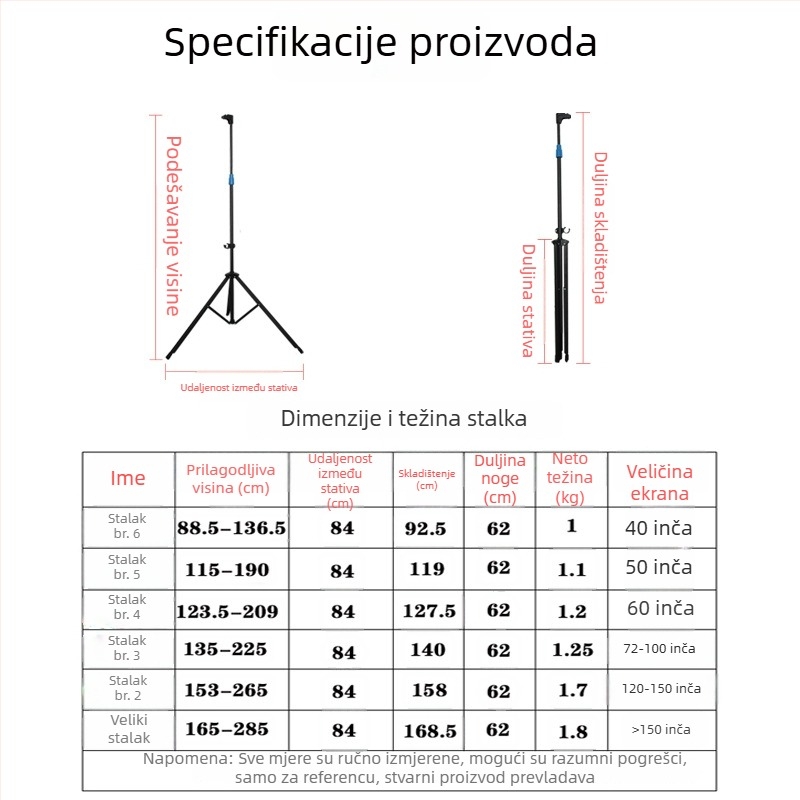 Vanjski podni trokutasti držač za E-tip projektorske zavjese — Curtain Red Leaves; nije uvezeno