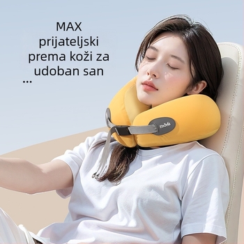 Jastuk za vrat u obliku U za putovanja, od memorijske pjene, Ice Silk navlaka, modern minimalistički stil, prenosiv za avion
