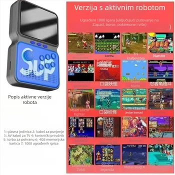 Ručna prenosna retro igrala konzola s 900 igara, King of Fighters arkadna kolekcija, bežična veza, za dva igrača, nostalgični dizajn