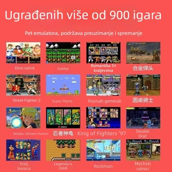 Ručna prenosna retro igrala konzola s 900 igara, King of Fighters arkadna kolekcija, bežična veza, za dva igrača, nostalgični dizajn