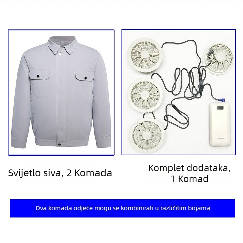 Muška radna košulja za tvornicu s hlađenjem, ljeto 2025 — smjesa kemijskih vlakana, glavna tkanina poliester, podstava poliester