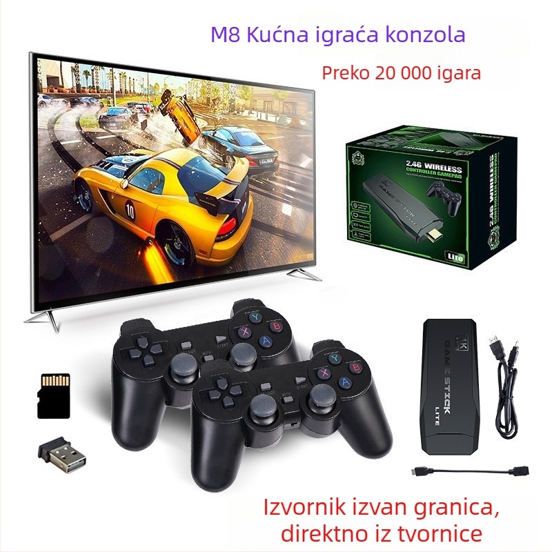 Retro gaming konzola s 128GB memorijom, izlazom 1080p i 3+ igrača, retro stil