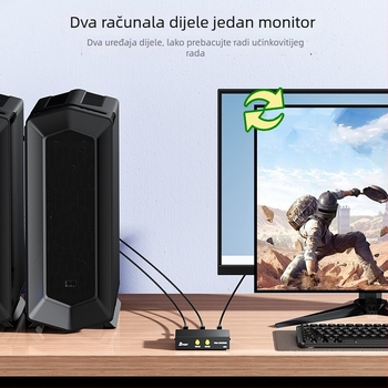 VGA prekidač za računala, 2 ulaza/1 izlaz, modeli Q210/Q211, 1080p rezolucija, daljinsko buđenje, upravljanje napajanjem