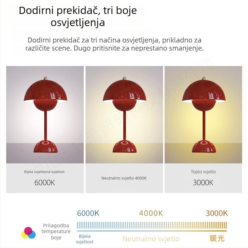 Par LED stolnih lampi s retro kovnim dizajnom, dodirno upravljanje, 5V 3W, model Yczm-017, ambijentalno noćno svjetlo